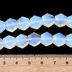 オパールビーズ連売り  六角  10~10.5x11~11.5x6.5~7mm  穴：1mm  約37~38個/連  15.04~15.16''（38.2~38.5センチメートル）&nbsp;G-G463-A08-10x11mm