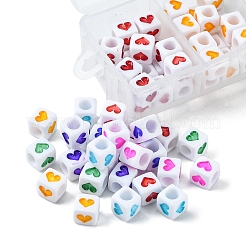 175Pcs 7 Colors White Opaque Acrylic Beads&nbsp;MACR-YW0002-02