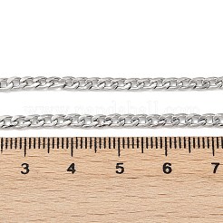 Non-Tarnish 201 Stainless Steel Curb Chains Necklaces&nbsp;NJEW-R063-39P