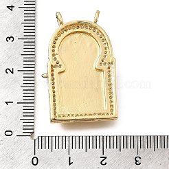 Brass Micro Pave Cubic Zirconia Pendants&nbsp;KK-Z125-26G