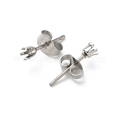 316サージカルステンレススタッドピアス金具  ステンレス鋼色  3x14mm&nbsp;STAS-Z118-03P-06