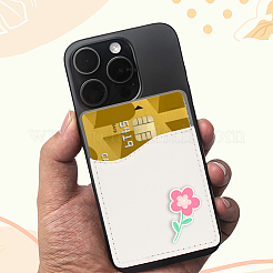 10Pcs PU Leather Phone Back Adhesive Card Holder&nbsp;AJEW-SP0002-95E