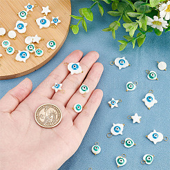 40Pcs 4 Styles Natural Freshwater Shell Pendants&nbsp;SHEL-AR0001-06