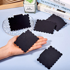 消去可能なPVC食品ラベル表示黒板クリップ  スーパーマーケット向け  ベーカリー  カフェの値札  ブラック  9.5x6.5x1.3cm&nbsp;AJEW-TAC0034-06