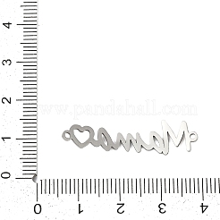 Mother's Day 201 Stainless Steel Connector Charms&nbsp;STAS-F316-38P