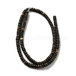 天然のコーヒージャスパービーズ連売り  ロンデル  4.3~4.7x2.5mm  穴：1mm  約156個/連  15.91インチ（40.4cm）&nbsp;G-C245-05