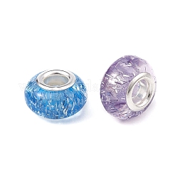60Pcs 10 Colors Rondelle Resin European Beads&nbsp;RPDL-YW0001-09