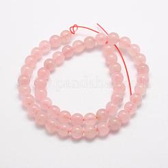 Natural Rose Quartz Beads Strands&nbsp;G-E380-06-8mm