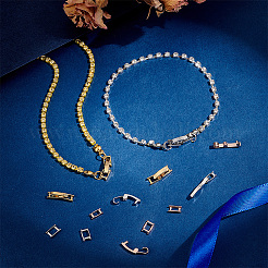 24Pcs 6 Styles Brass Fold Over Clasps&nbsp;FIND-PH0021-50