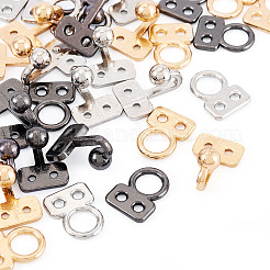 15セット3色の合金フックとアイファスナー  衣料品の留め具の縫製  ミックスカラー  25mm&nbsp;DIY-TA0012-27