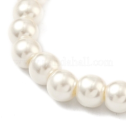 Round Plastic Imitation Pearl Beaded Necklaces & Dangle Earring & Bracelets Sets&nbsp;FS-WGF01A4-01