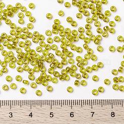 MIYUKIラウンドロカイユビーズ  日本製シードビーズ  （rr3524)ファンシーライニングマリーゴールド  8/0  3mm  穴：1mm  約422~455PCS /ボトル  10 G /ボトル&nbsp;SEED-JP0009-RR3524