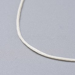 調節可能なフラットワックスポリエステルコードブレスレット作り  ホワイト  8インチ〜11-7/8インチ（20.4~30cm）&nbsp;AJEW-JB00508-06
