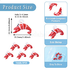 5Pcs Handmade Lampwork Pendants&nbsp;LAMP-TA0002-75A