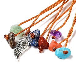 12Pcs Wing Braided Nylon Cord Macrame Pouch Pendant Decorations&nbsp;AJEW-SW00009-02