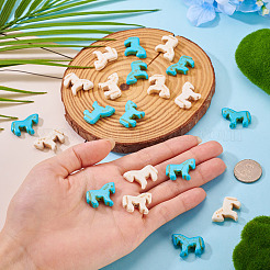 20Pcs 2 Colors Synthetic Turquoise Dyed Horse Beads&nbsp;G-TA0003-18B