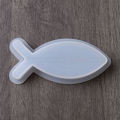 魚のキャンドルホルダーのシルエットシリコン型  キャンドル作り用  ホワイト  52x121x22mm&nbsp;SIL-B050-01B