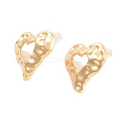 Left and Right Brass Stud Earrings&nbsp;EJEW-B058-02G