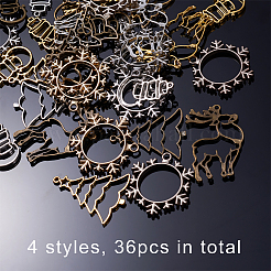 Alloy Open Back Bezel Pendants&nbsp;PALLOY-OC0001-20