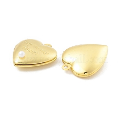 Rack Plating Brass Enamel Locket Pendants&nbsp;KK-B053-41G