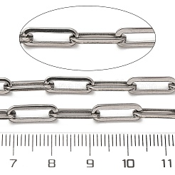 304ステンレススチールアズキチェーン  溶接されていない  ステンレス鋼色  14x4.5x1mm&nbsp;CHS-S012-22P