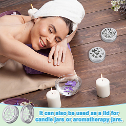 32Pcs 4 Styles Aluminium Hollow Candle Lids&nbsp;FIND-GA0003-32
