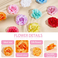 36Pcs 12 Colors Silk Rose Flower&nbsp;AJEW-GF0007-01