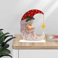 クリスマスムーン DIY ダイヤモンド塗装卓上ディスプレイキット  樹脂ラインストーン入り  ダイヤモンド付箋  トレープレートと接着剤クレイ  サンタクロース  195x151mm&nbsp;DIAM-PW0009-20A