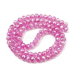 Spray Painted Imitation Jade Glass Beads Strands&nbsp;GLAA-P058-01B