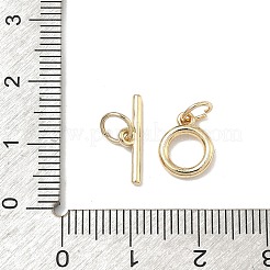 真鍮製マンテル  長持ちメッキ  ラックめっき  リング形状  ゴールドカラー  リング：10.5x8.5x1.8mm  バー：4x14.5x1.5mm&nbsp;KK-G557-02G-01