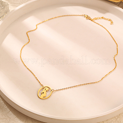 母の日 304ステンレススチール製 妊婦用ペンダントネックレス（女性用）  18KGP本金メッキ  17.72インチ（45cm）&nbsp;KE6732-1