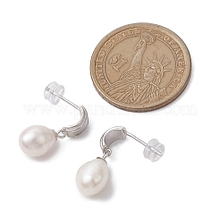 Natural Pearl Ear Studs&nbsp;EJEW-P286-16P