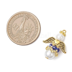 Pearlized Glass Pearl & Glass Pendants&nbsp;PALLOY-MZ00978-06