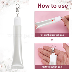8Pcs Lip Gloss Shape Silicone Keychains&nbsp;KEYC-ME0001-14