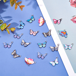 40Pcs 10 Colors Printed Alloy Pendants&nbsp;FIND-SC0001-78
