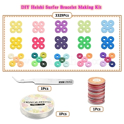 DIY Heishi Surfer Bracelet Making Kit&nbsp;DIY-YW0005-65