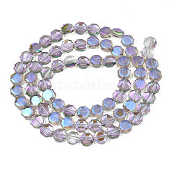 Electroplate Translucent Glass Beads Strands&nbsp;EGLA-N002-27-D01