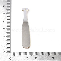 印刷された不透明なアクリルパーツ  スパンコール入り  バット  オレンジ  52.5x9.5x2.5mm  穴：1.6mm&nbsp;FIND-D283-07A