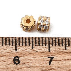 Brass Clear Cubic Zirconia Beads&nbsp;KK-G553-09G