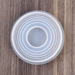 DIY シリコン キャンドル ホルダー金型  燭台金型  ホワイト  フラットラウンド  109x25.5mm&nbsp;LS-DIY-S048-04A