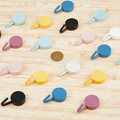 28個 7色プラスチックフックハンガー  粘着フック  ミックスカラー  50x28.5x21mm  4個/カラー&nbsp;AJEW-DC0001-18