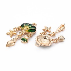 Alloy Enamel Pendants&nbsp;ENAM-S126-118A-NR