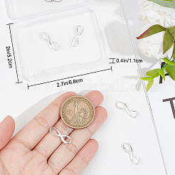 スターリングシルバーのリンクリング6個925個  無限  銀  6x19x1.5mm  穴：3.5x7mm&nbsp;STER-BBC0001-71