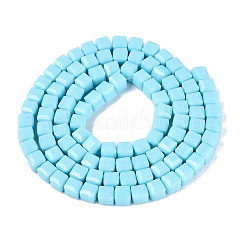 Opaque Glass Beads Strands&nbsp;GLAA-R041-8x8mm-C02