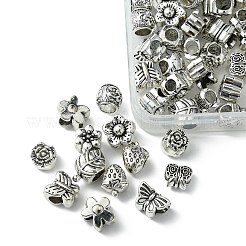 60Pcs 10 Style Tibetan Style Alloy European Beads&nbsp;TIBEB-FS0001-06