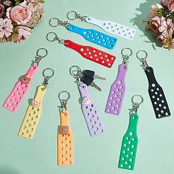 20Pcs 10 Colors Iron PVC Keychains&nbsp;KEYC-AR0001-40