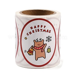 120 Round Paper Christmas Cartoon Sticker Rolls&nbsp;DIY-M070-09B