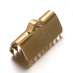 Ion Plating(IP) 304 Stainless Steel Ribbon Crimp Ends&nbsp;STAS-F075-01