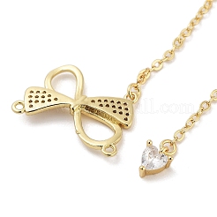 Rack Plating Brass Micro Pave Clear Cubic Zirconia Big Pendants&nbsp;KK-Z064-12G-01