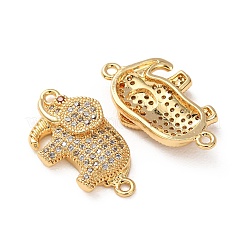 Brass Micro Pave Clear Cubic Zirconia Pendants&nbsp;CU-H002-07C-G